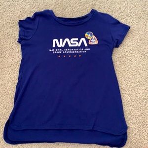 Girls Large NASA navy blue Tee